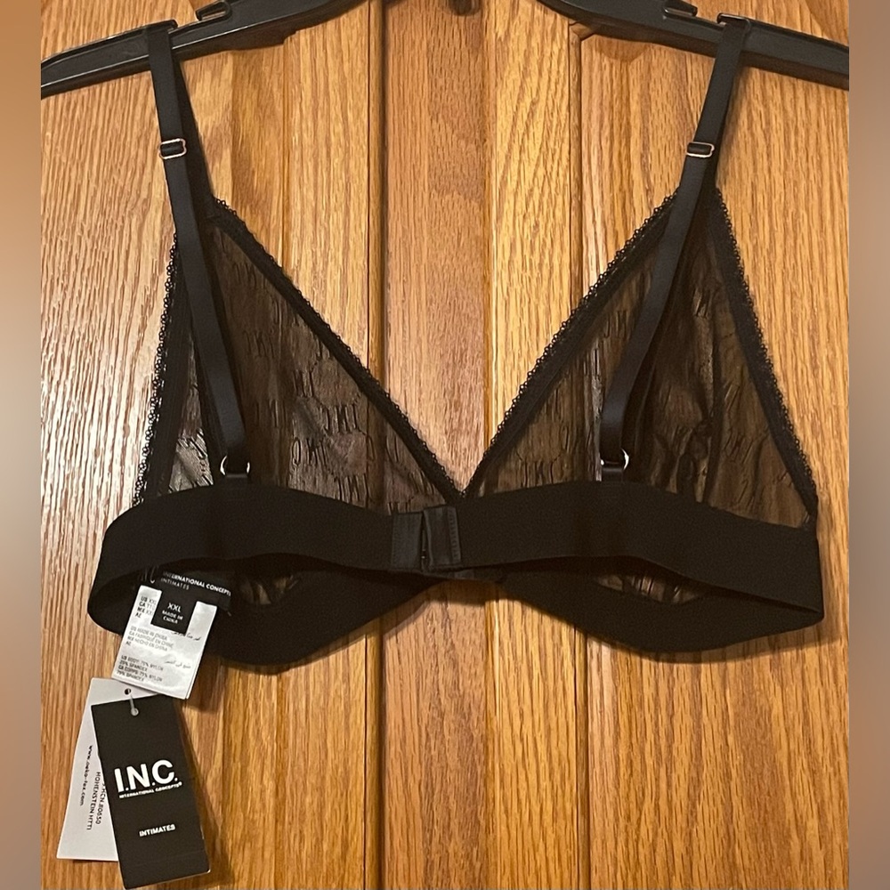 I.N.C. International Concepts Women's Monogram Bralette Sheer Bralette - Picture 4 of 4